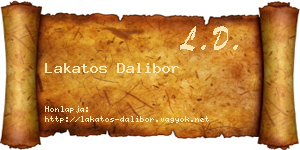 Lakatos Dalibor névjegykártya